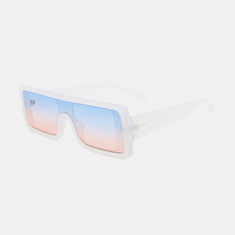 Polycarbonate Frame Rectangle Sunglasses - Picture 3 of 11